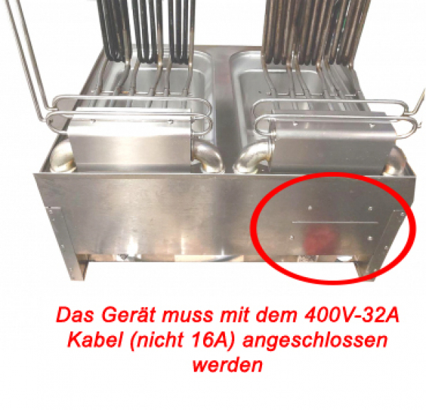 Fritteuse, elektro, 2x10 Liter (2x9)18 kW, 32 Ampe, 400 V